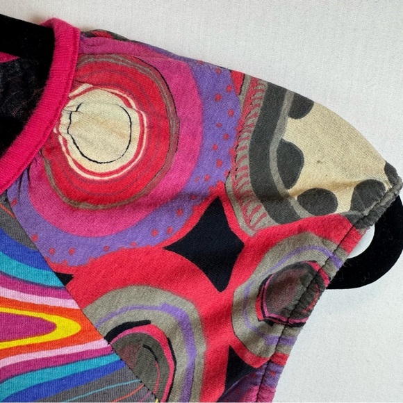 Desigual Colorful Designed Short Sleeve Dress Girls Size 9-10 - Picture 4 of 6